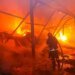 Из-за удара вражеского «Шахеда» в Харькове вспыхнул пожар на предприятии