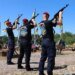 В Донецкой области попрощались с тремя погибшими на фронте полицейскими. ВИДЕО