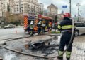 На Хрещатику біля КМДА підпалили шини: підозрюваного затримали