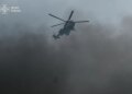 У Києві після нічної атаки рф балістикою залучили вертоліт: нові кадри наслідків