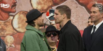“Be careful, братан” – Усик провів першу битву поглядів з Верховеном і створив новий мем