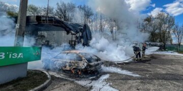 В Харькове вражеский дрон попал в АЗС: первые подробности