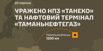 Генштаб підтвердив ураження НПЗ у татарстані: на території заводу виникла пожежа