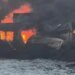 В Чёрном море после атаки дрона загорелся контейнеровоз