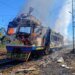 Дроны ударили по железнодорожной станции на Харьковщине, загорелся пассажирский поезд. ФОТО