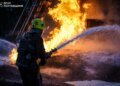 Огонь на промышленном объекте: россияне атаковали Полтавскую область. ФОТО