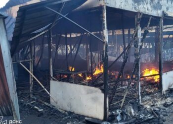Под огнем с вечера до утра: в Донецкой области россияне ранили женщину и подожгли рынок в Краматорске