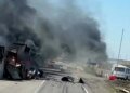 Пылающий тыл оккупантов: россиянин снял на ВИДЕО результаты охоты ВСУ на фуры снабжения противника